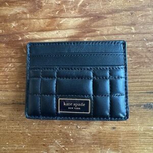 Kate Spade Black Quilted Card Holder